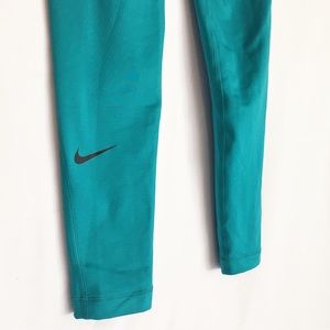 Nike Pro Dri-fit leggings teal and black